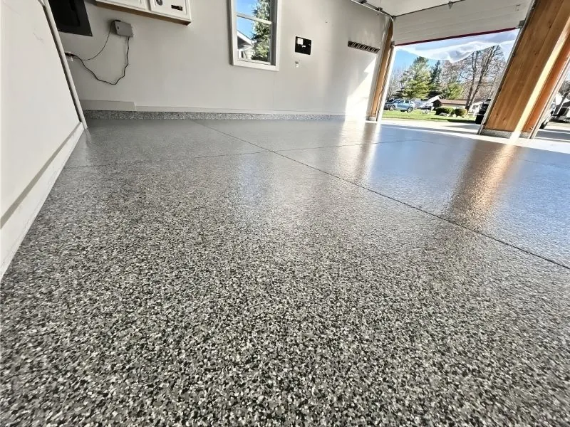 Completed garage epoxy floor